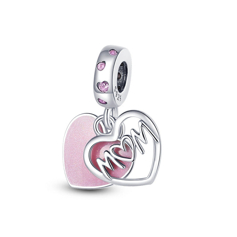 Charm mama corazón rosa