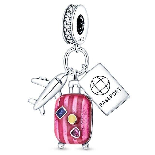 Charm maleta fucsia